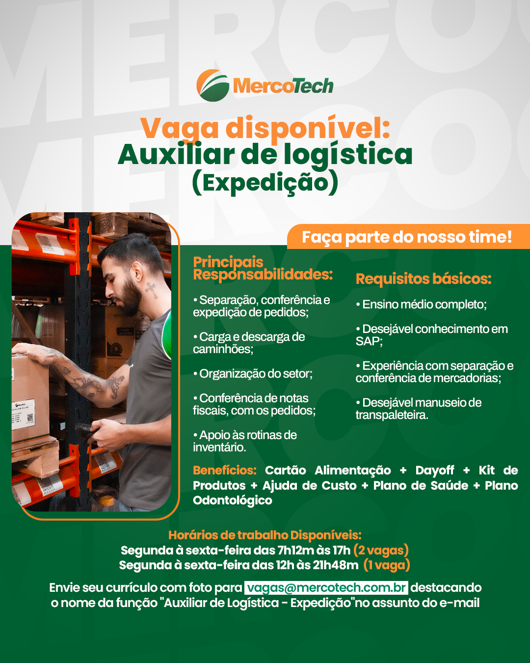 AUXILIAR DE LOGISTICA - EXPEDIÇÃO
